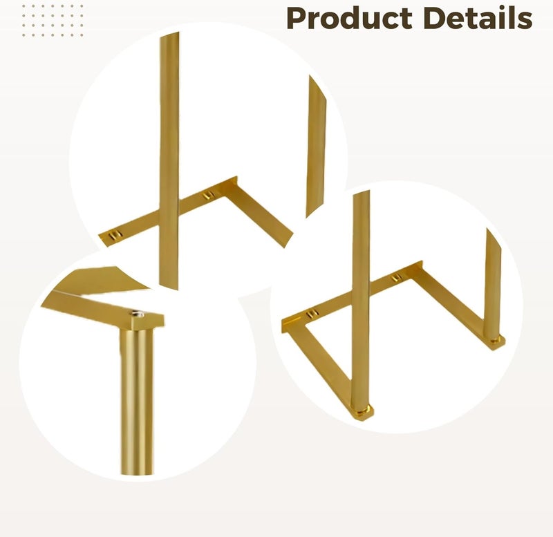 28.7 in / 73 Cm Freestanding Towel Rack-Brushed Gold, Stainless Steel Bathroom Towel Racks, Easy Assembly - Image 4