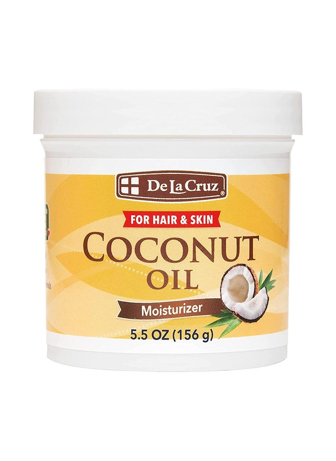 De La Cruz - Coconut Oil Expeller Pressed Coconut Oil For Skin And Hair Natural Moisturizer For Skin And Hair Jumbo Jar - 5.5 Oz - Image 1
