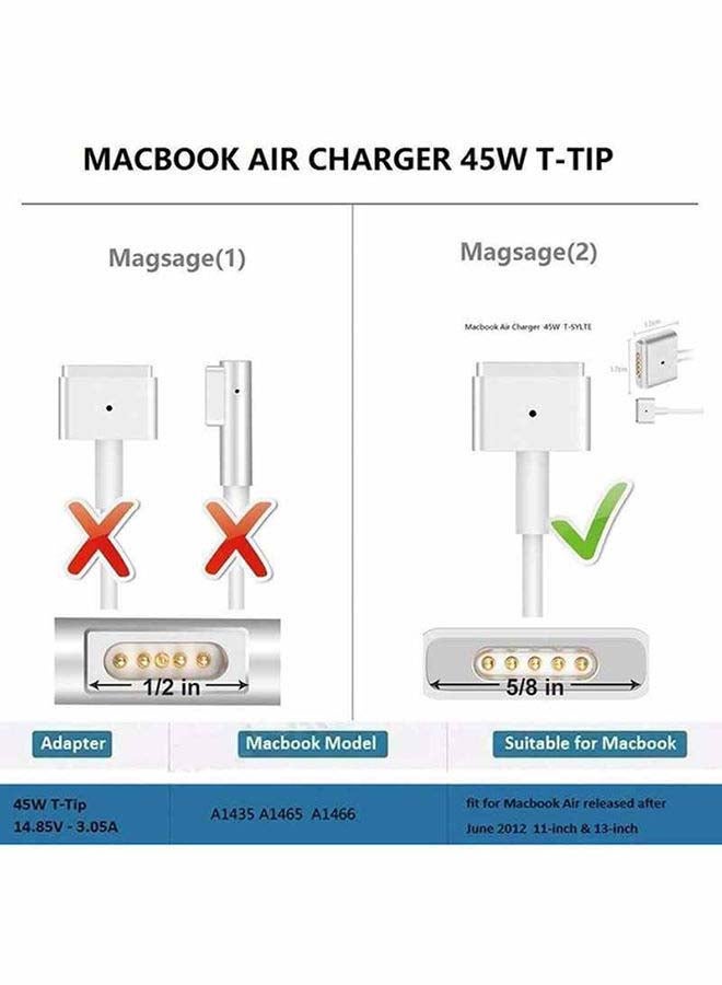 Apple 45W MagSafe 2 Power Adapter For MacBook Air White (3 Pin power plug) White - Image 4