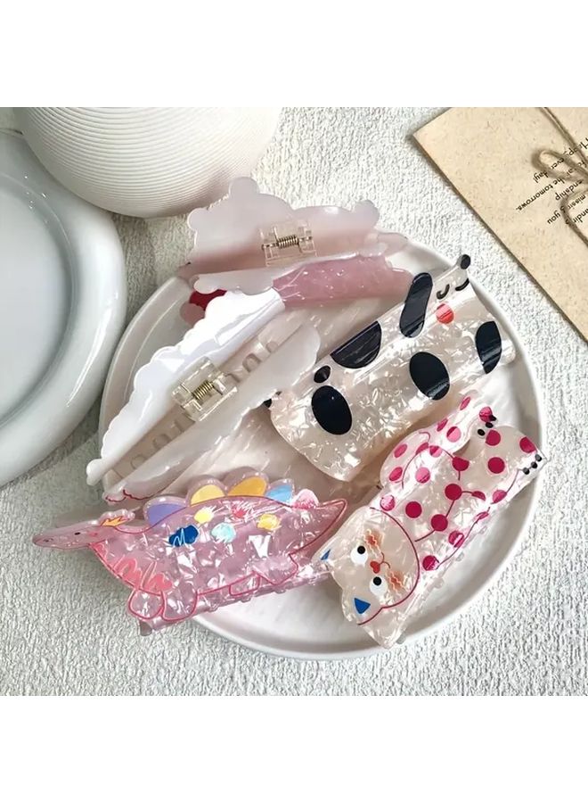Doggy Dog Color Blocking Animal Hair Clip 4 33 Inch For Women Christmas Party Gift - Image 2