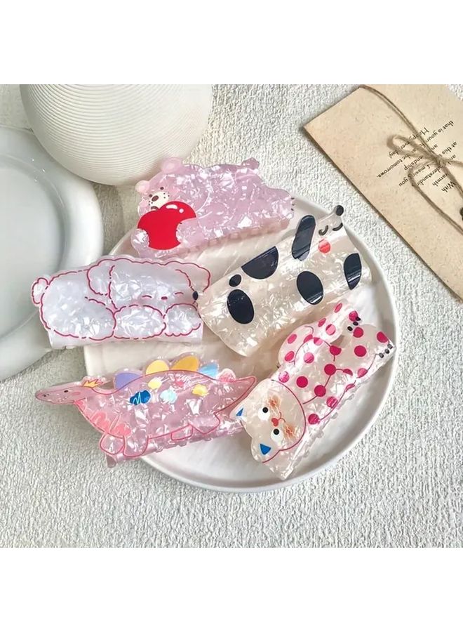Doggy Dog Color Blocking Animal Hair Clip 4 33 Inch For Women Christmas Party Gift - Image 1