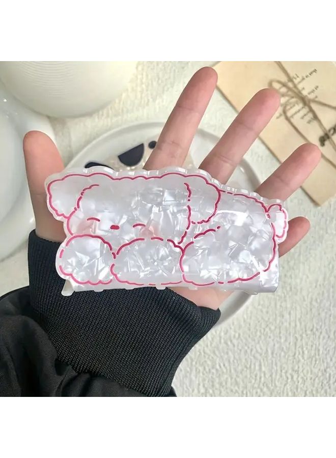 Doggy Dog Color Blocking Animal Hair Clip 4 33 Inch For Women Christmas Party Gift - Image 5
