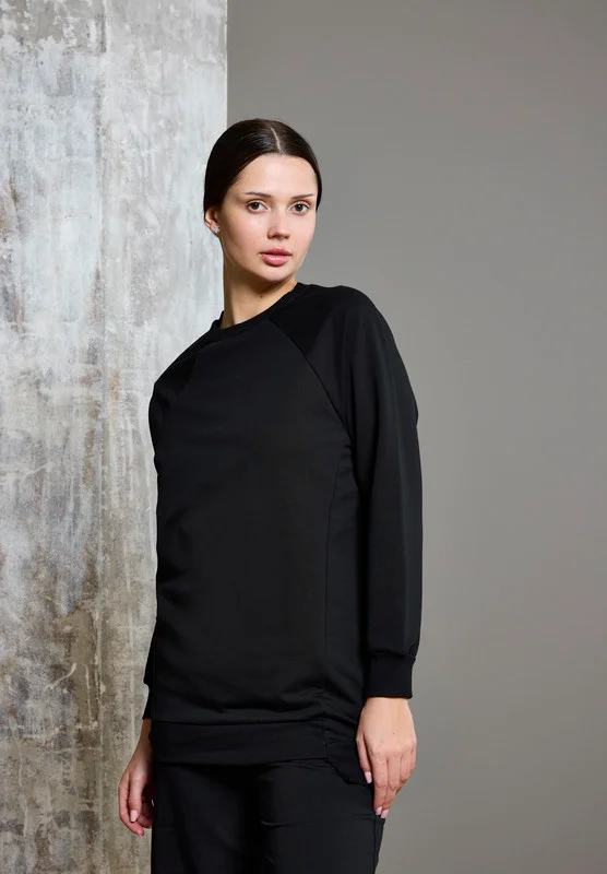 ذوق Raglan Sleeve High Low Hem Sweatshirt