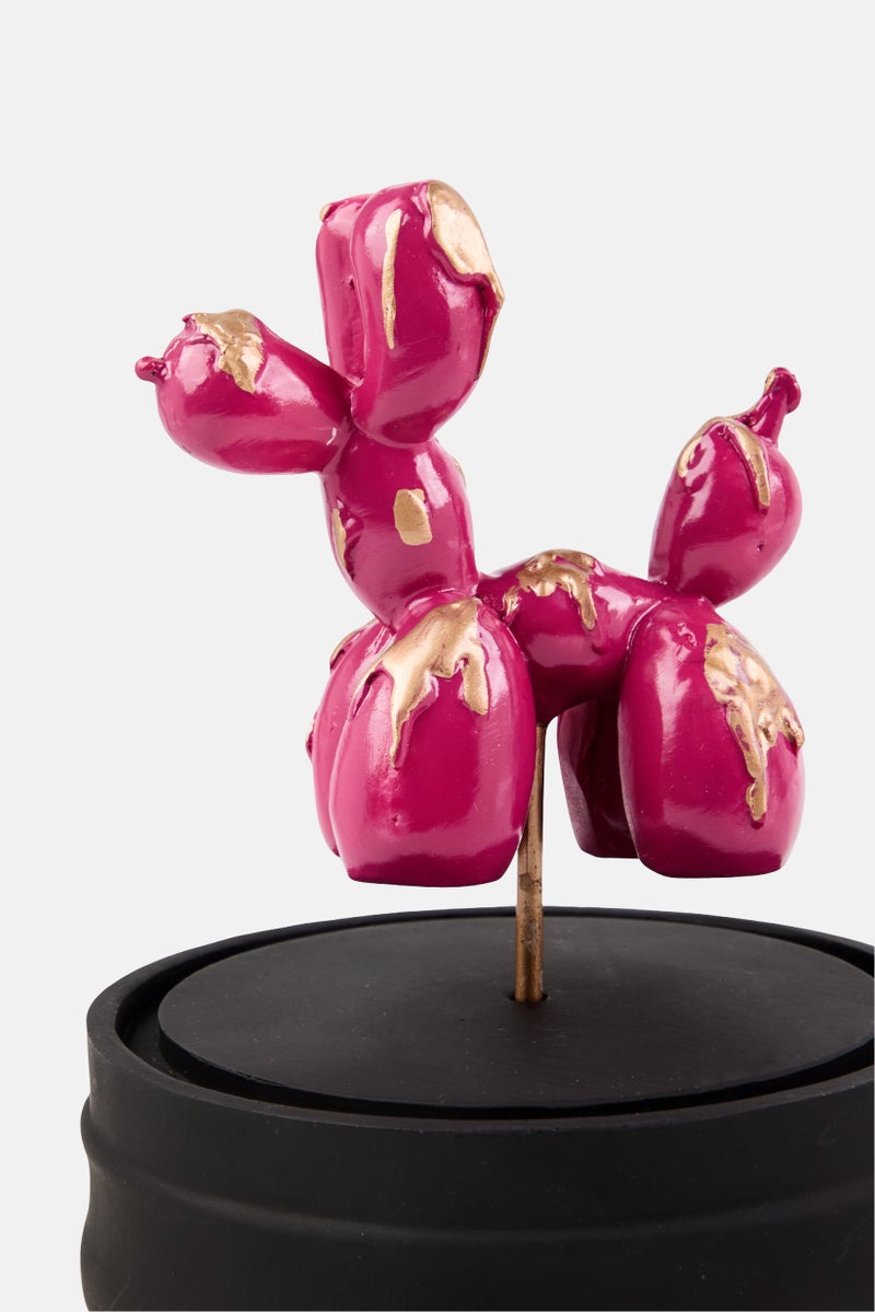 Nanette lepore Polyresin Decorative Standing Balloon Dog With Glass Cover, Multicolor  - Image 3