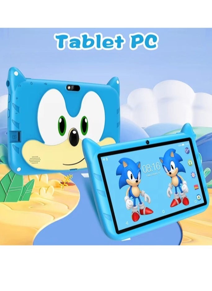 AROAQ Kids Tablet, 7 Inch Kids Learning Toy Computer With Wifi, 400mah Battery Dual Cameras Kids Pad, Portable Children Smart Tablet With Quad Core Processor, (1pc, 32G, Orange)  - Image 3