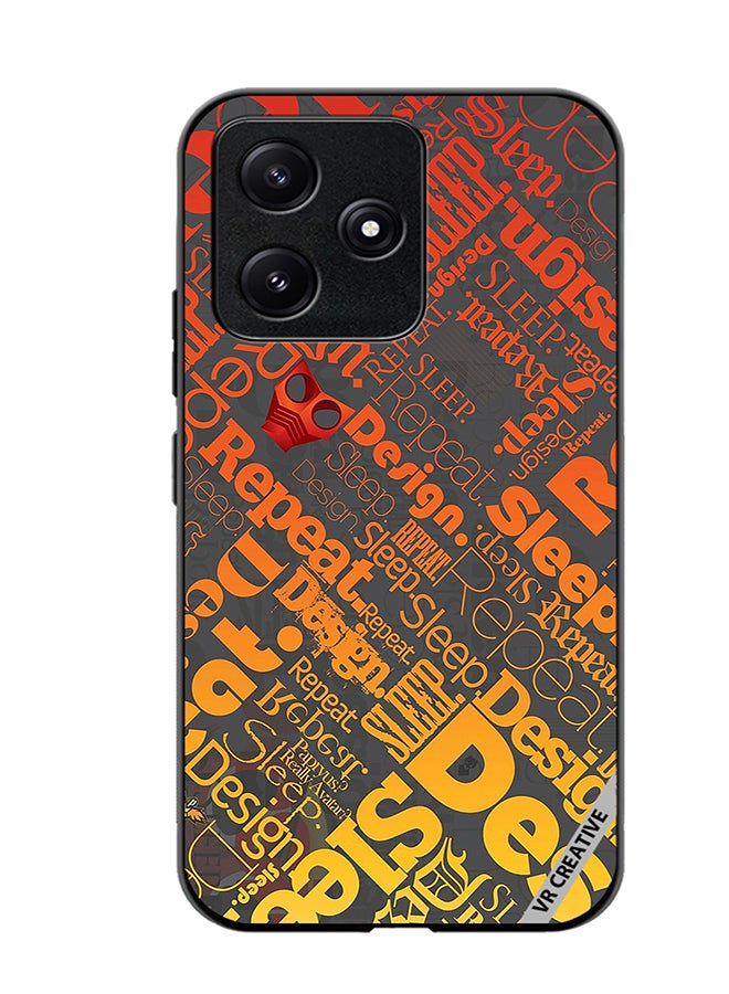 VR CREATIVE Protective Case Cover For Xiaomi Poco M6 Pro 5G Sleep Repeat Design Multicolour - Image 1