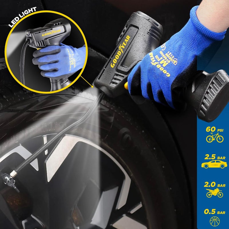 Goodyear Heavy Duty Pro Tyre Inflator - 12V, 100 PSI, Durable and Efficient - Image 3