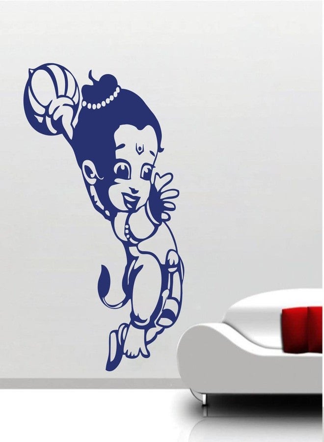 Sticker Studio PVC Vinyl Lord Hanuman Wall Decor 3D for Hall Room Bedroom Gym, Size: 58 CM X 40 CM, Blue, Pack of 1 - Image 3
