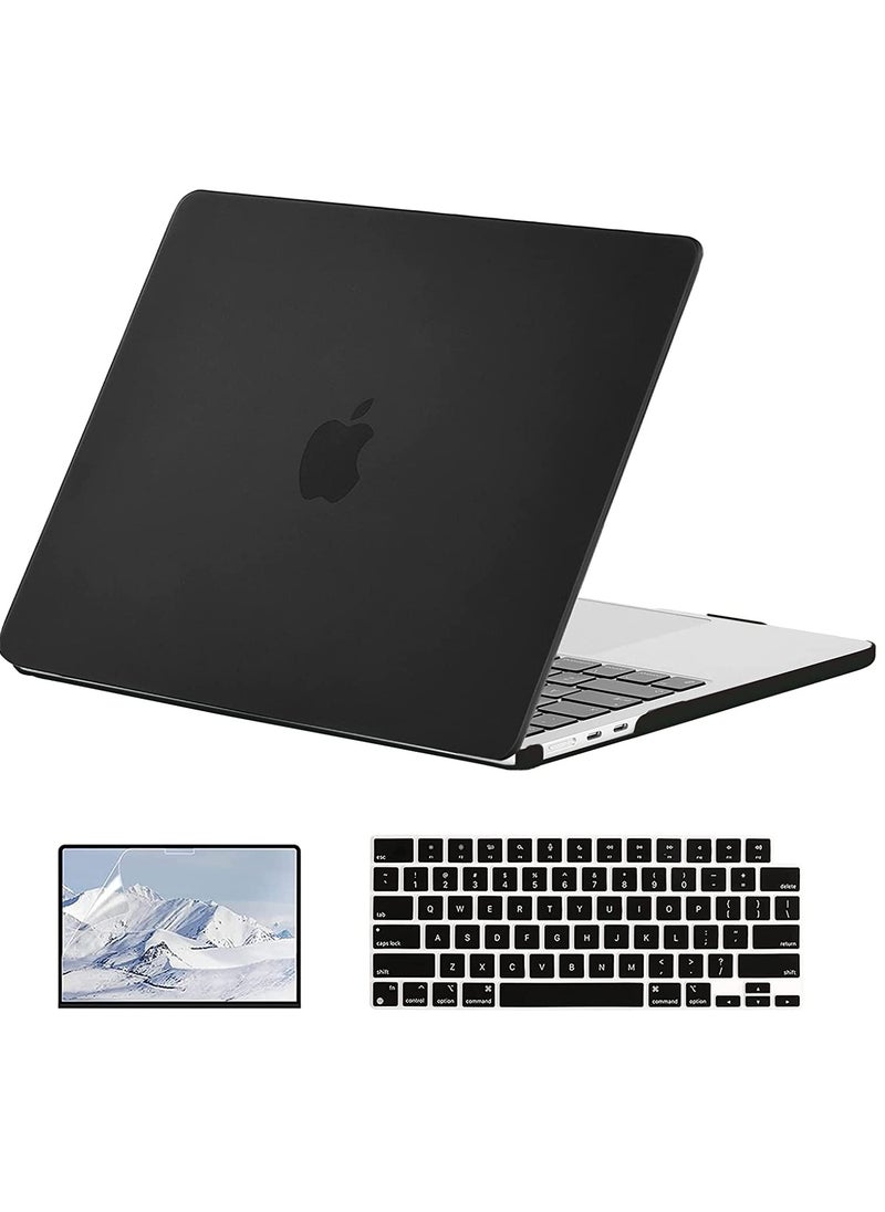 Generic - 3 in 1 Case Compatible with MacBook Air 13 inch 2022 A2681 with M2 Chip/2024 A3113 M3 Chip/2025 A3240 M4 Chip, Hard Shell Case&Keyboard Cover&Screen Film for Macbook Air 13.6 in with Touch ID - Image 1