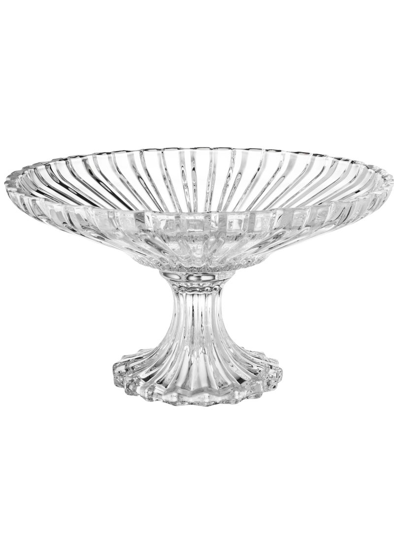 byblos Glass serving plate with base for sweets and fruits, multi-purpose  - Image 5