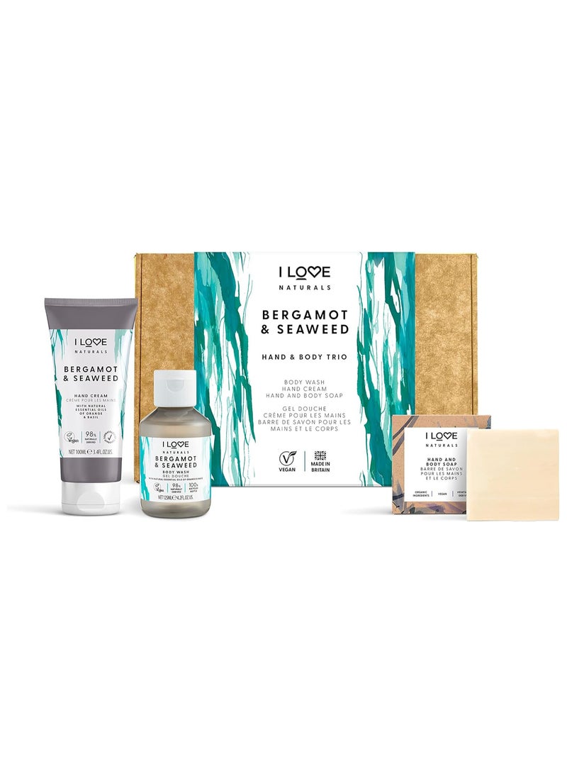 I LOVE Naturals Hand and Body Trio Bergamot and Seaweed gift set - Image 1