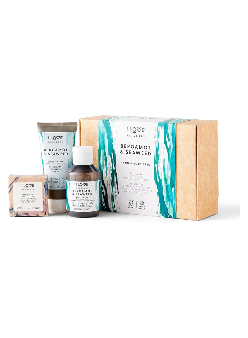 I LOVE Naturals Hand and Body Trio Bergamot and Seaweed gift set - Image 2