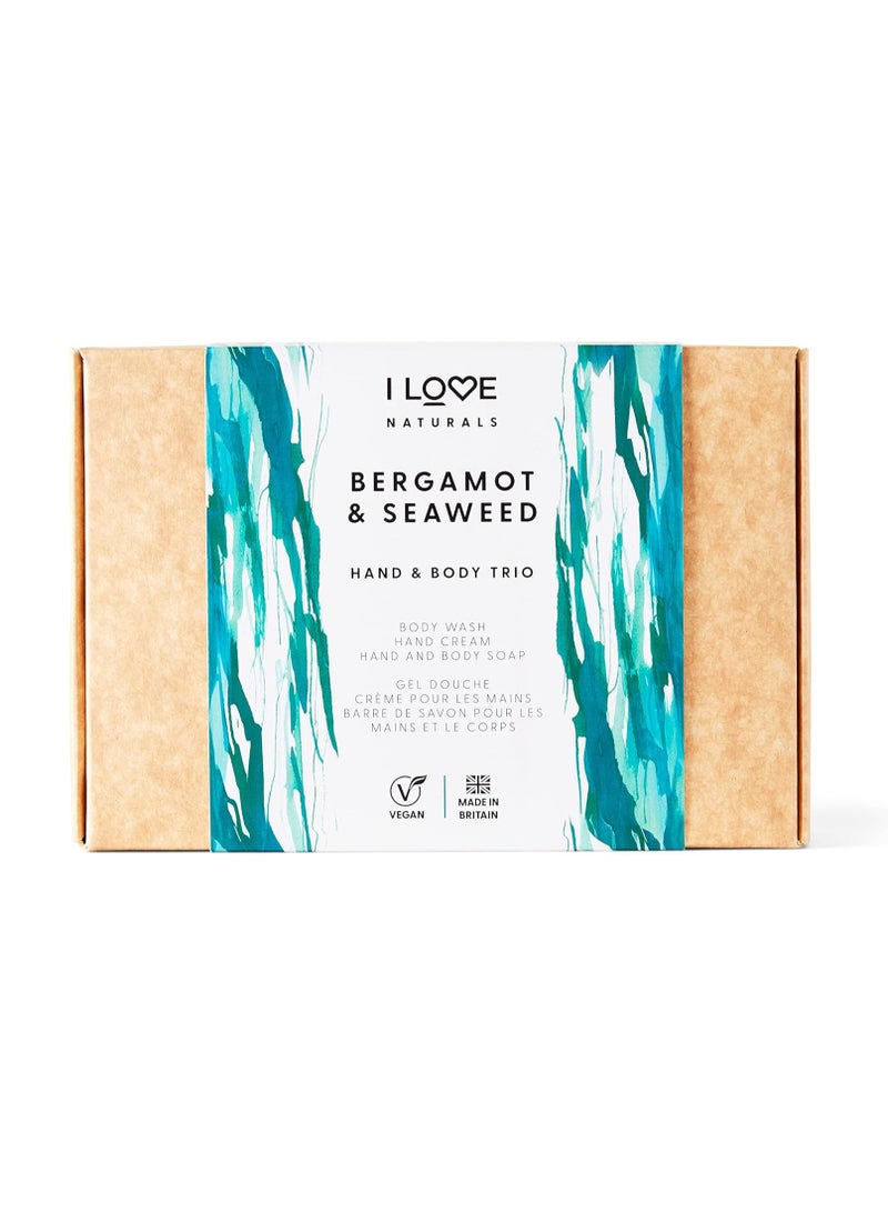 I LOVE Naturals Hand and Body Trio Bergamot and Seaweed gift set - Image 3
