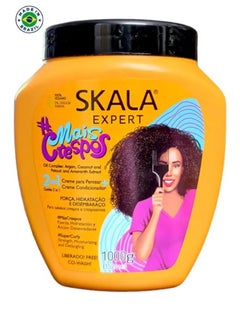 SKALA Hair Treatment Cream For Curly, Afro Hair With Hydration, Softness, Strength, and Detangling From Skala Mais Crespos Original Brazilian 1000g 