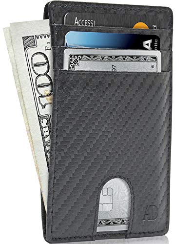 Access Denied Slim Minimalist Wallets For Men - Vegan Leather Front Pocket Thin Mens Wallet RFID Credit Card Holder Gifts For Men - Image 2