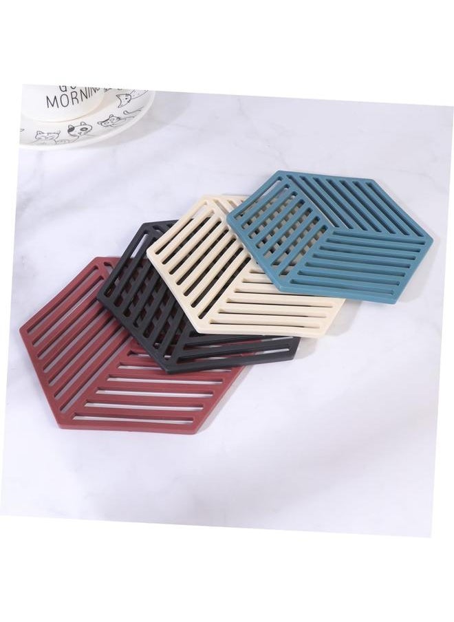 yongsheng 4pcs Silicone Pot Mat Reusable Cup Coasters Xmas Table Mats Absorbent Drink Coasters Silicone Pot Holders Insulation  - Image 3