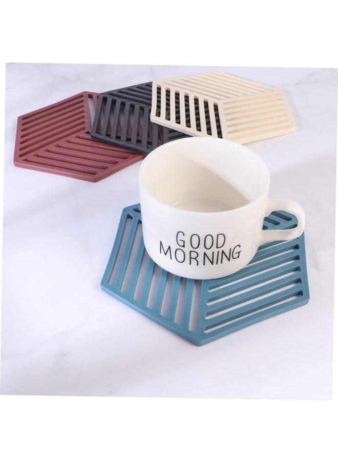 yongsheng 4pcs Silicone Pot Mat Reusable Cup Coasters Xmas Table Mats Absorbent Drink Coasters Silicone Pot Holders Insulation  - Image 2