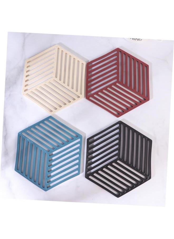 yongsheng 4pcs Silicone Pot Mat Reusable Cup Coasters Xmas Table Mats Absorbent Drink Coasters Silicone Pot Holders Insulation  - Image 4