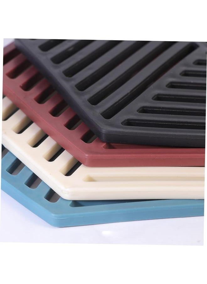yongsheng 4pcs Silicone Pot Mat Reusable Cup Coasters Xmas Table Mats Absorbent Drink Coasters Silicone Pot Holders Insulation  - Image 5