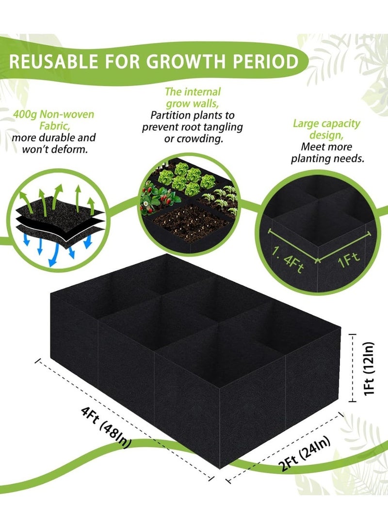 Arabest Grow Bags, Fabric Raised Garden Bed for Vegetable Herbs Gardening, 57 Gallon Fabric Planting Bags Pots Indoor Outdoor, 4x2x1ft - Image 2