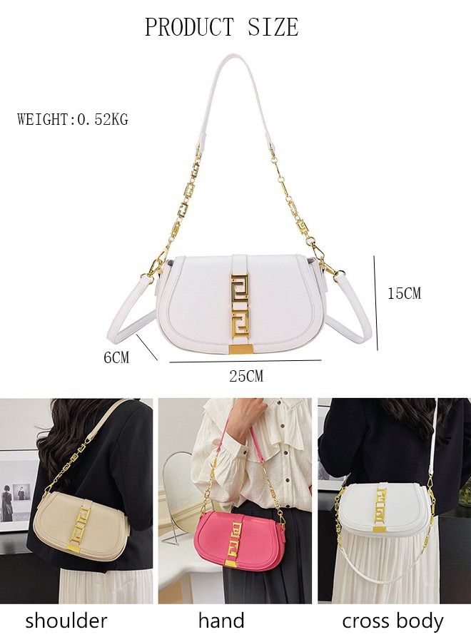 DUNISO Small Vintage Leather Shoulder Tote Bag Crossbody Purse Crossover Bag Fashionable Handbags for Women with 2 Adjustable Straps - Image 5