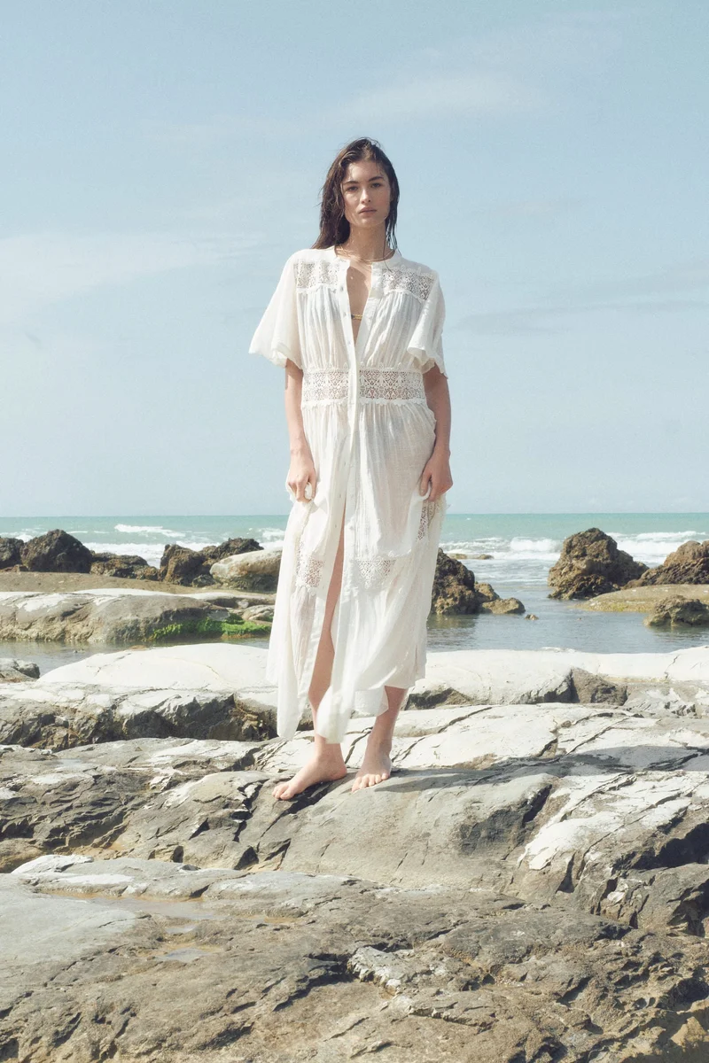 H&M Lace-inset cotton dress