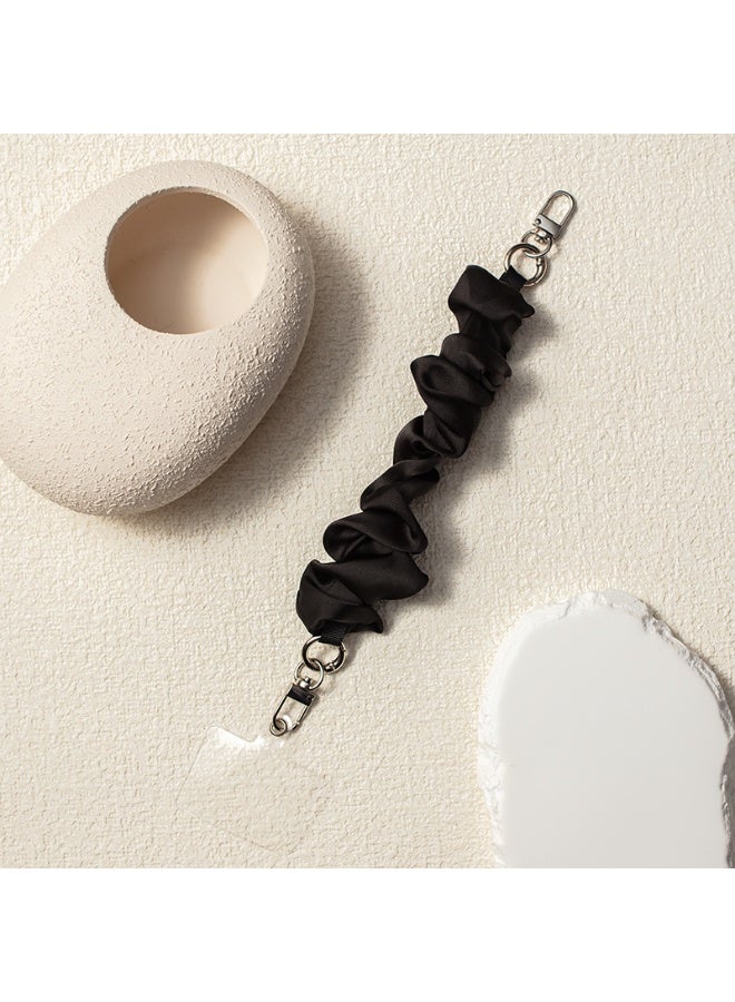 NIBEMINENT Beaded Phone Lanyard, Anti Lost Removable Wrist Strap, Large Intestine Bracelet Pendant, Phone Keychain Lanyard, White