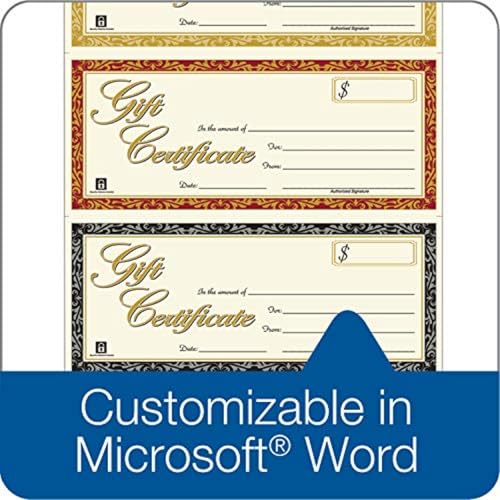 Adams Gift Certificates, Laser/Inkjet Compatible, 3-Up, 30 per Pack with Envelopes (GFTLZ),White - Image 4