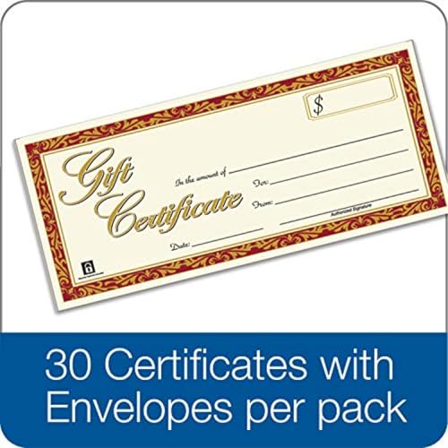 Adams Gift Certificates, Laser/Inkjet Compatible, 3-Up, 30 per Pack with Envelopes (GFTLZ),White - Image 3