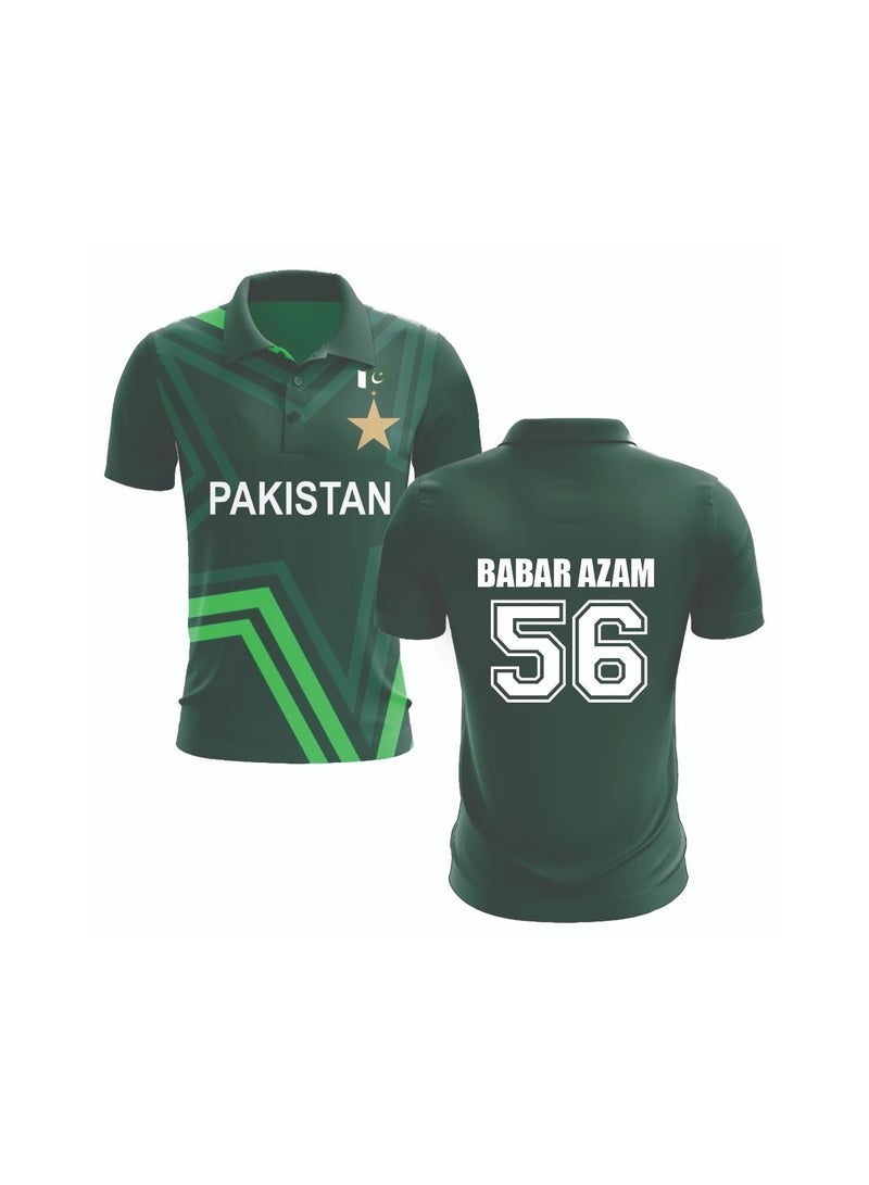 Pakistan Unisex Sports Green Jersey - Perfect for Pakistan Cricket Fans and Cricket Lovers - Comfortable and Stylish Pakistan Jersey for Adults and Kids  - Image 1
