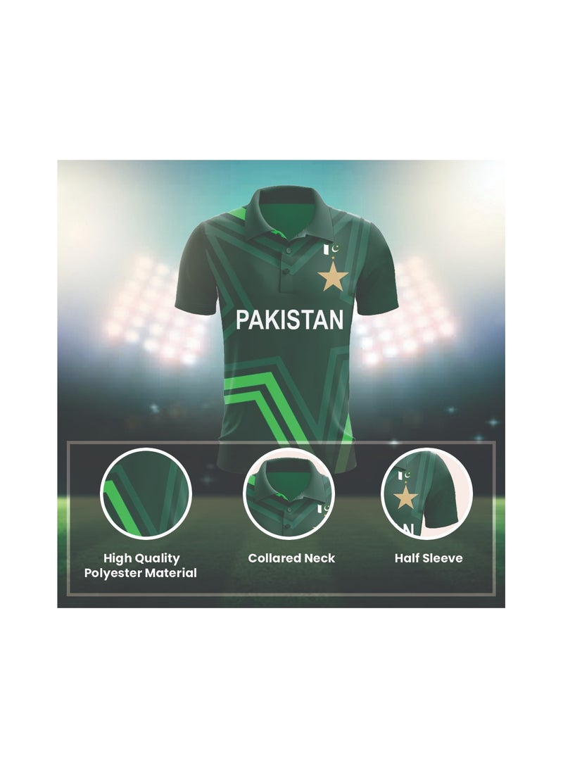 Pakistan Unisex Sports Green Jersey - Perfect for Pakistan Cricket Fans and Cricket Lovers - Comfortable and Stylish Pakistan Jersey for Adults and Kids  - Image 4