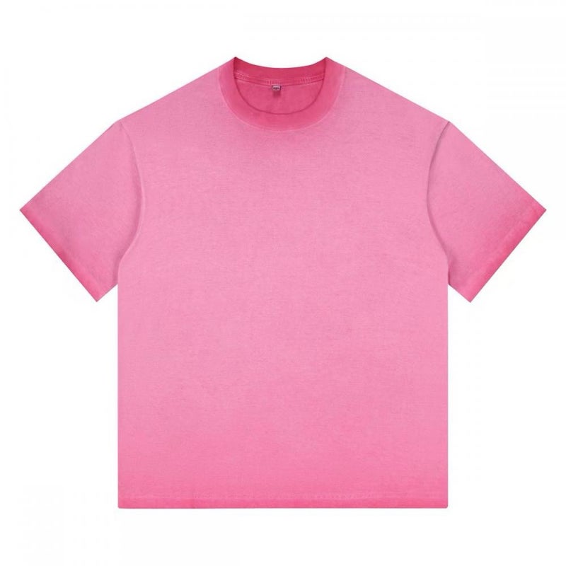 240G American Retro Style Old Gradient Short Sleeve T-Shirt Tide Brand Cotton Loose Tide Brand Explosions - Image 1