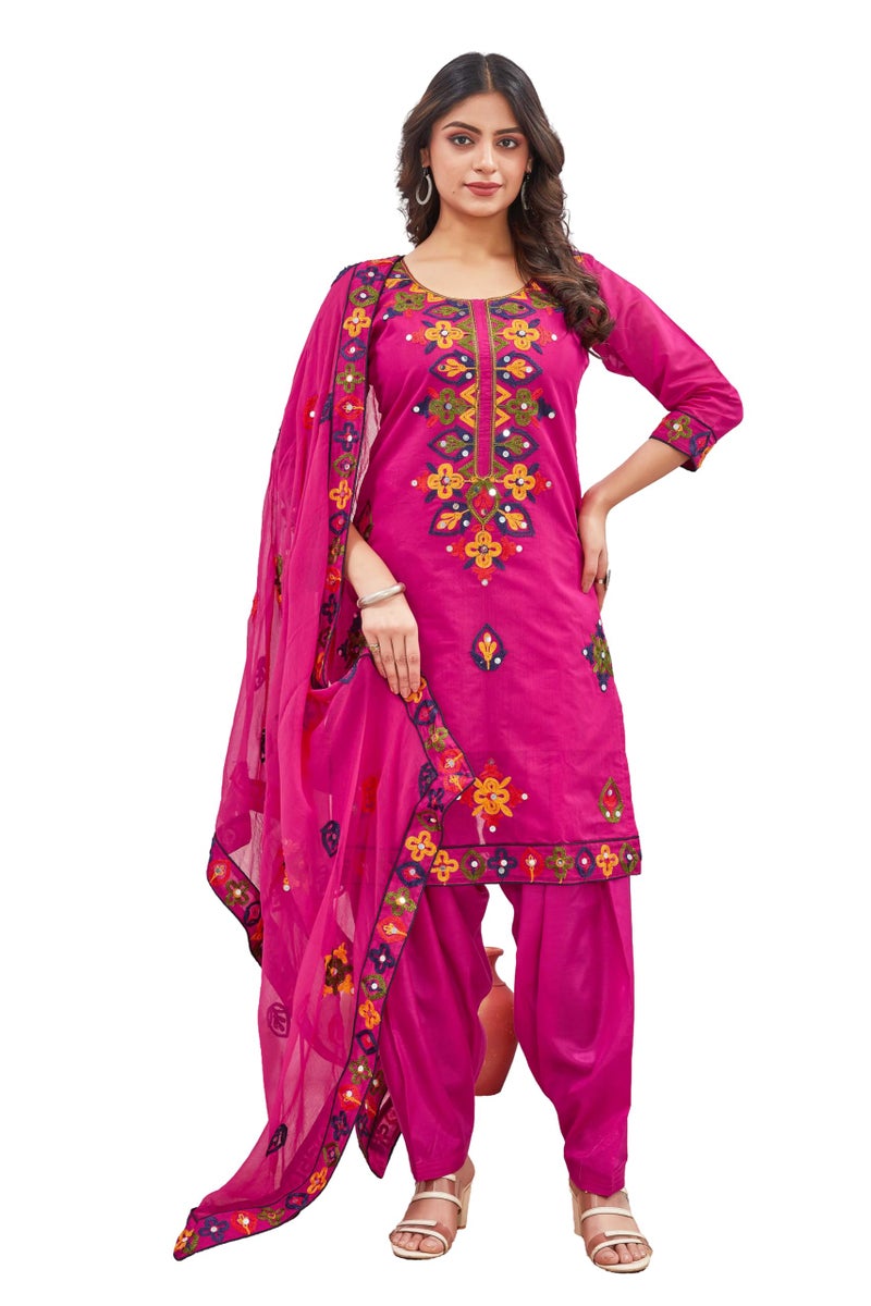 Lady Dwiza طقم سلوار كامييز دوباتا باتيالا مصمم هندي باكستاني جاهز للارتداء للنساء