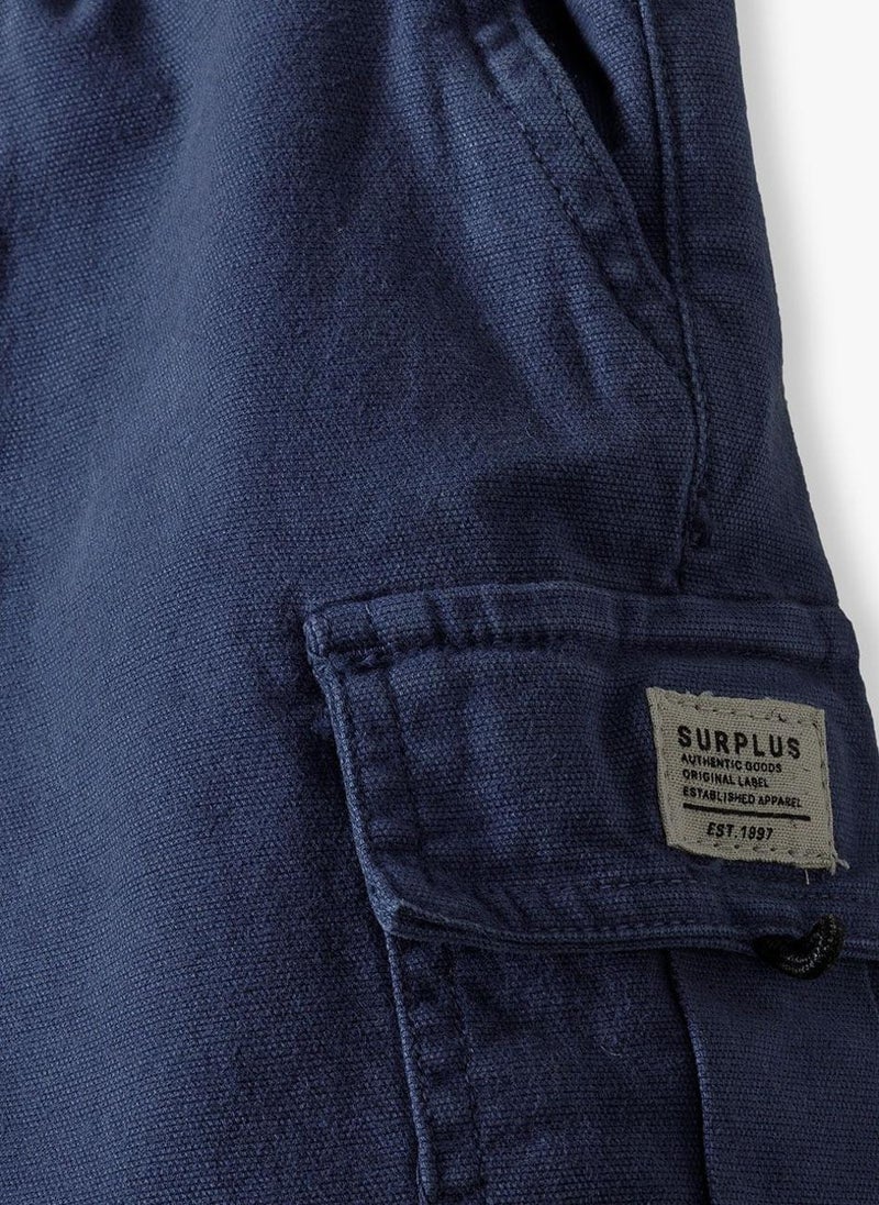 MINOTI Boys combat style shorts with drawcord navy - Image 3