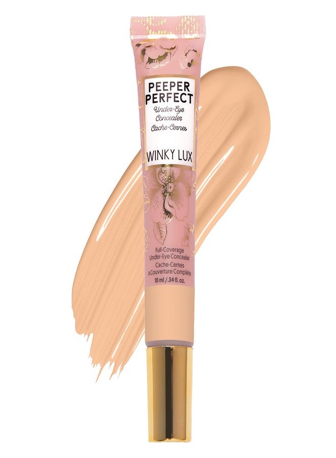 Winky Lux Peeper Perfect Under Eye Concealer, Makeup & Eye Brightener, Full Coverage Concealer for Dark Circles, Color Corrector & Eye Primer, With Collagen, Hyaluronic Acid & Vitamin E (Golden Beige) - Image 1