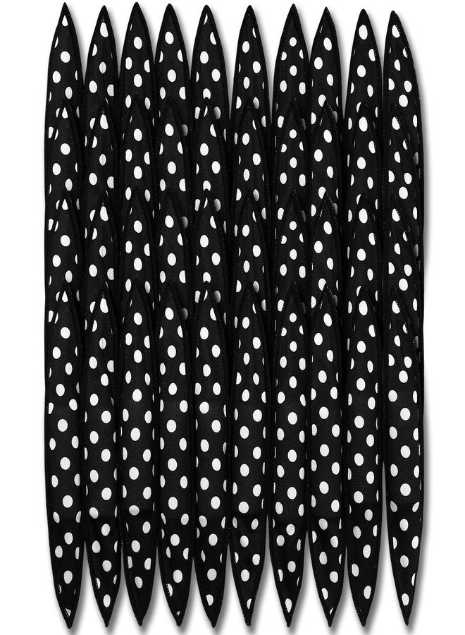 Bememo 40 Pieces Hair Rollers Soft Sleep Foam Tousle Curlers Rag Curlers for Hair Styling Tools Heatless Pillow Sponge to Sleep in DIY Tousle Curler Rollers Sponge(Dot,Black) - Image 1