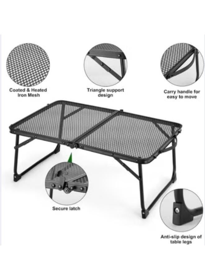Generic Portable Camping Table Ultralight Aluminum Folding Grill Table Small Camp Table for Beach Hiking Backpacking Outdoor Picnic Size: 60cm*40cm - Image 3