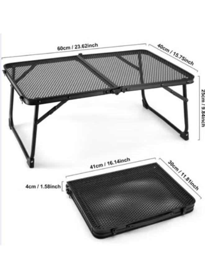 Generic Portable Camping Table Ultralight Aluminum Folding Grill Table Small Camp Table for Beach Hiking Backpacking Outdoor Picnic Size: 60cm*40cm - Image 2