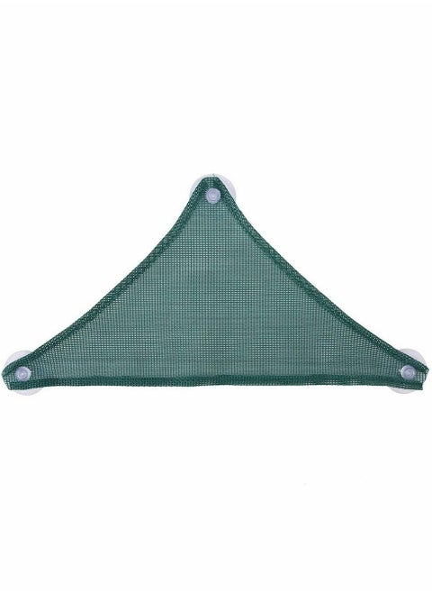 Mesh Reptile Hammocks,Triangular Hanging Net Breathable Hammock Lounger with Suction Cups Artificial Vines Plants Leaves, for Reptile/Lizard/Geckos 26x26x38 CM