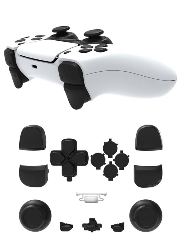 Full Set PS5 Handle Control on Keys Cap Replacement Repair Part for PS5 Gamepad Handle Accessories (Black) - Image 2