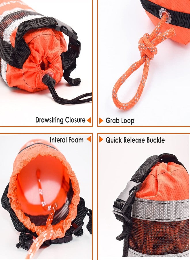 Acelane حقيبة رمي أسيلاين للإنقاذ المائي مع حبل رمي عاكس بطول 70 قدم، حبال إنقاذ عائمة لركوب المياه البيضاء، التجديف، صيد السمك على الجليد، التجديف، السباحة، معدات سلامة قوارب عالية الوضوح - Image 2