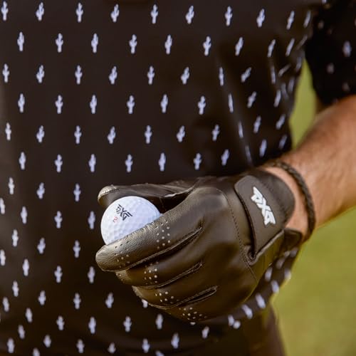 PXG Golf Mens Players Glove Right Handed Golfer Left Handed Glove Cabretta Leather Medium/Large Black - Image 4