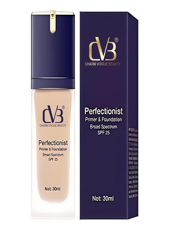 كريم أساس CVB C59 Perfectionist واسع الطيف بعامل حماية من الشمس 25 (01 أبيض عاجي)