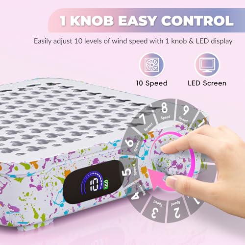 Bingguz Cordless Nail Dust Collector, 1000PA Professional Dust Collector Nail Tech, Rechargeable Nail Vacuum Dust Collector for Beginner with Reusable Filter, Portable Nail Fan Dust Collector for Home & Salon - Image 5