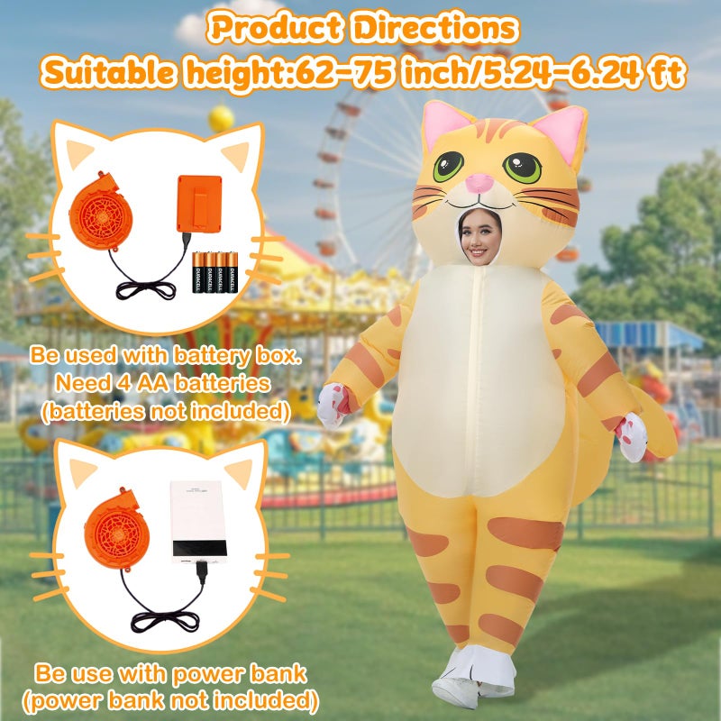 Spinosaurus Inflatable Cat Costume for Adult,Inflatable Christmas Costume Halloween and Thanksgiving Blow Up Animal Costumes for Woman and Men - Image 2