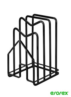 Cutting Board Rack Pot Lid Holder Chopping Board Organizer Stand Holder Kitchen Countertop Drain Storage Shelf To Hold Pan Lids, Plates, Dishes, Cutting Boards" (Black)