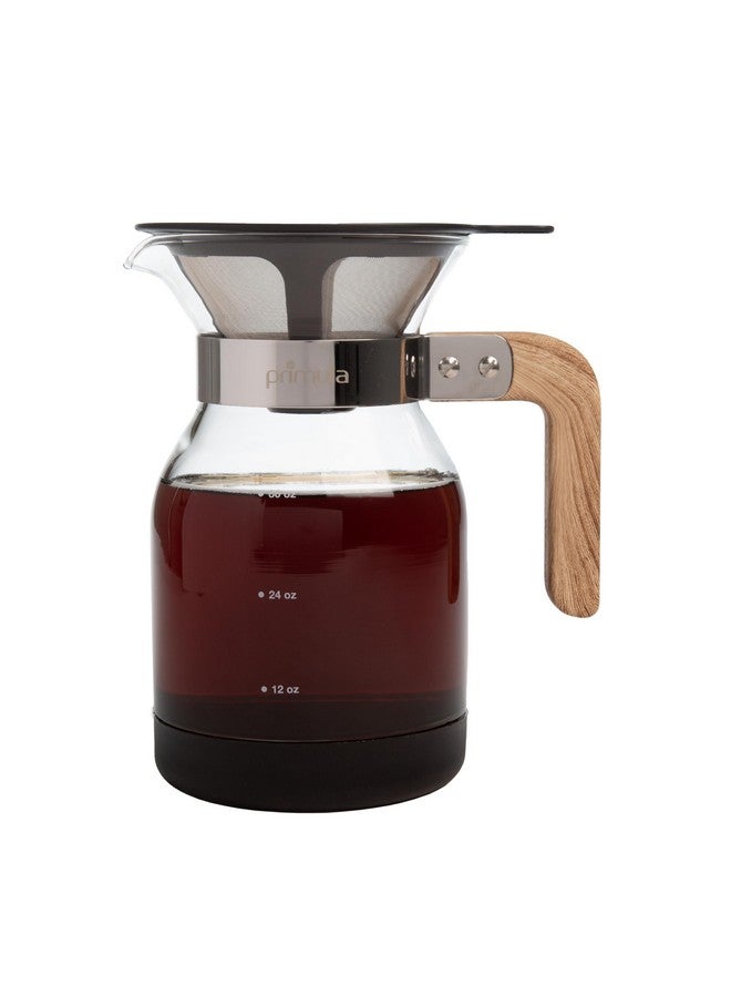 Primula Primula Park Set with Permanent Reusable Removable Filter Coffee Dripper Pour Over Maker Brewer Pot, Borosilicate Glass, Easy to Use and Clean, 36 oz  - Image 1