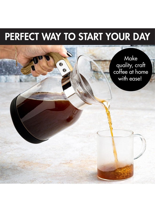 Primula Primula Park Set with Permanent Reusable Removable Filter Coffee Dripper Pour Over Maker Brewer Pot, Borosilicate Glass, Easy to Use and Clean, 36 oz  - Image 2