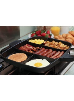 PAVITYAKSH PAVITYAKSH 5 in 1 Magic Frying Pan Master Non-Stick Divided Grill Pan Fry Oven Meal Skillet Baking Cookware  - Image 5