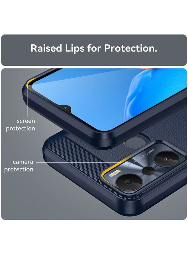 Infinix Hot 20i 4g Case Cover Soft TPU with Drop-Proof Shock-Proof Protective Cell Phone Back Cover Accessories Protection for Infinix Hot 20i Blue - Image 3
